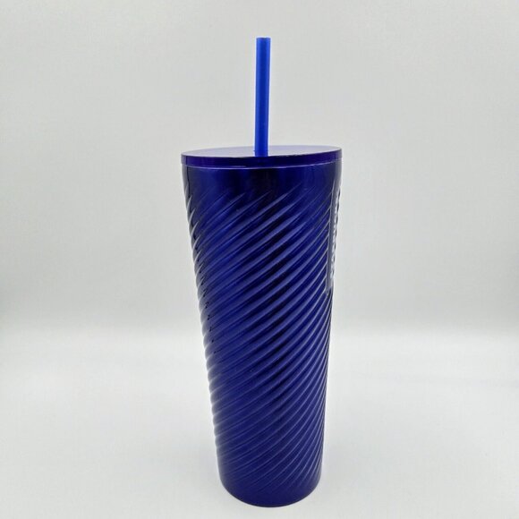 Starbucks Christmas Holiday 2023 Blue Swirl Venti Cold Cup Tumbler 24oz Read - Picture 6 of 12